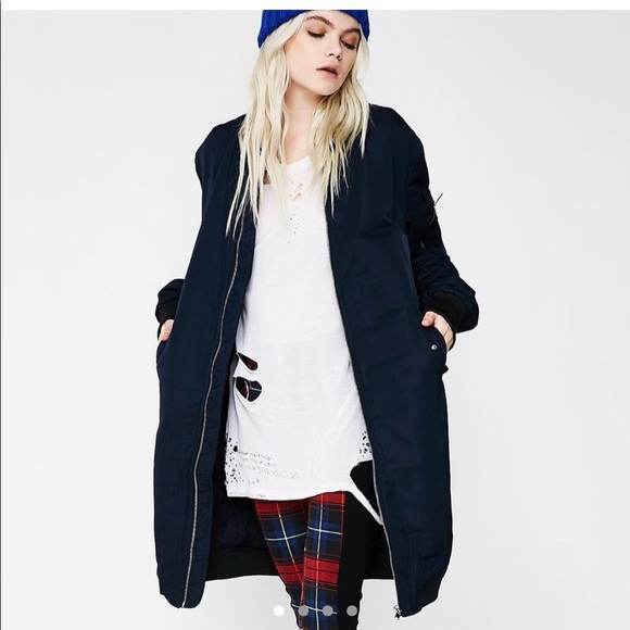 Dolls kill long bomber jacket - Picture 2 of 7